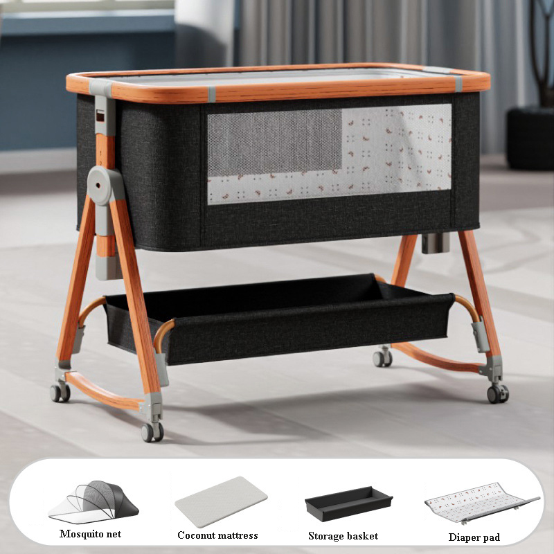 Black with Wooden Grain Aluminum Frame