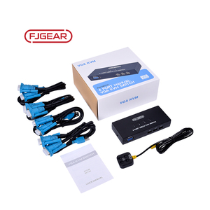 FJ-401UK Fjgear <strong>4</strong> Port Desktop <strong>Kvm</strong> <strong>Switch</strong> Usb2.0 1920*1080 <strong>4</strong> <strong>Input</strong> <strong>1</strong> <strong>Output</strong> Support Usb Vga/keyboard/mouse/etc.