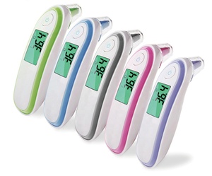 Termómetro para la frente del oído para bebés y adultos, pantalla LCD con alarma de fiebre y función de memoria, Ideal para toda la familia y la Oficina, fácil de usar