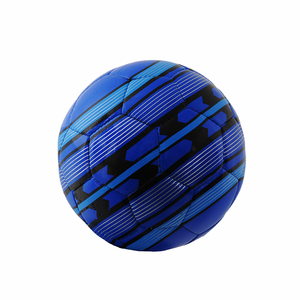 カスタムサイズ5ブルーTPUサッカーボールPUとPVCマシンステッチゴムスポーツトレーニングと試合用プリントロゴサッカー - Product Image 1