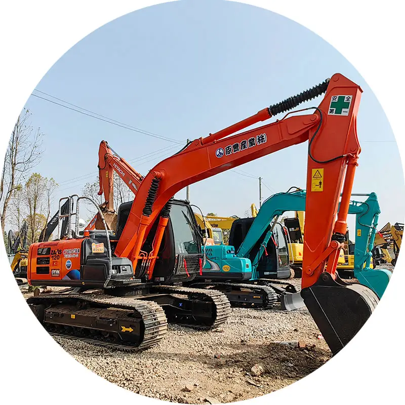 Excellent Performance Used Hitachi Zx120 Excavator 12Ton Medium Size Zaxis 120 Earthmoving Construction Engineering Machinery