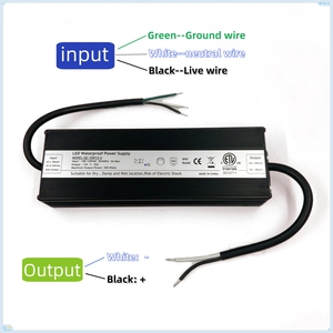 ETL认证300瓦交流100-130V <span class=keywords><strong>12V</strong></span> DC转换器电源变压器适配器室外IP67工业用发光二极管条闭路电视