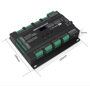 32 канала 96A RGBW DMX 512 светодиодный декодер контроллер для DC5-24V RGBW RGB светодиодный свет 8 бит/16 бит