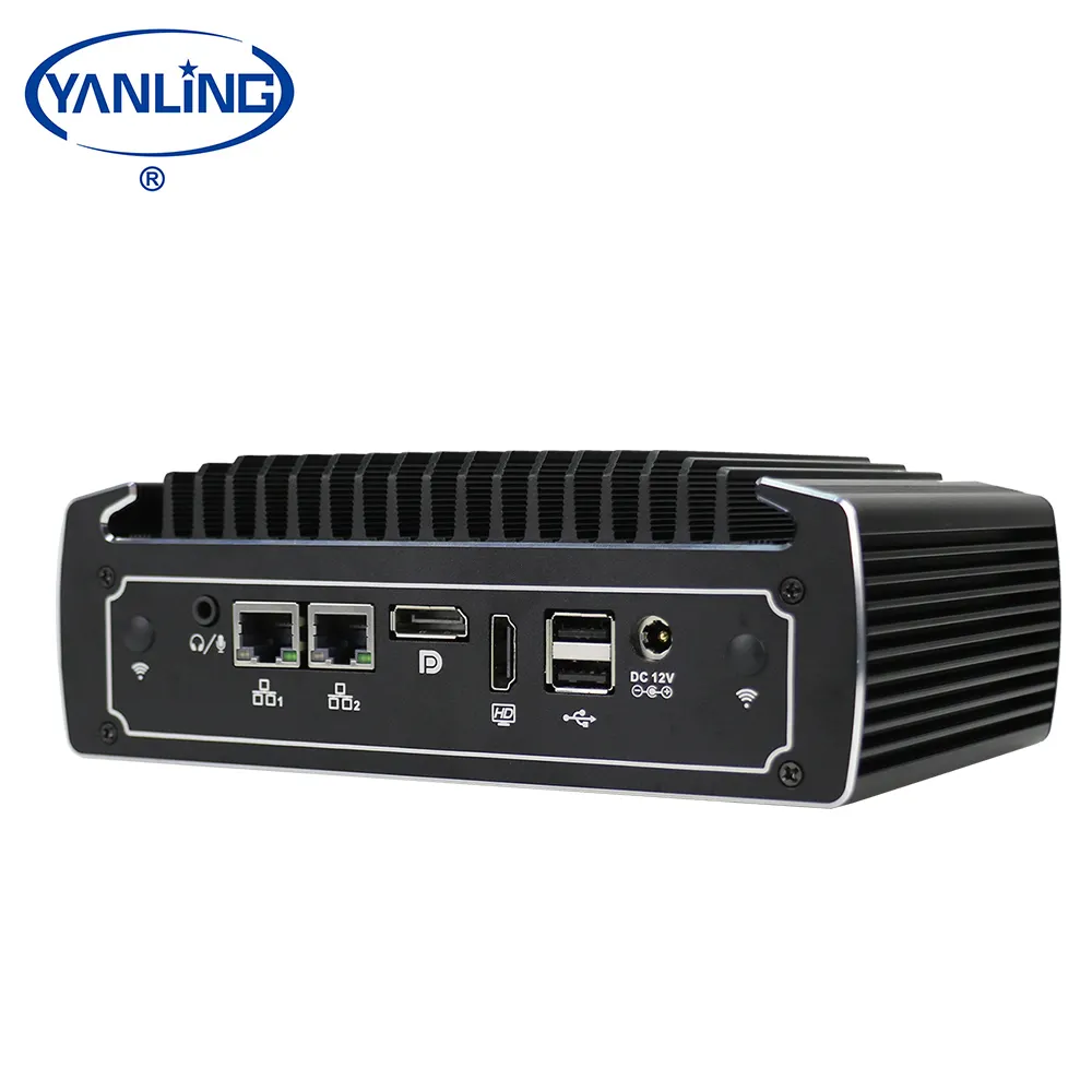 Yanling חדש הכפול Lan Intel מיני מחשב i5 10210u fanless מחשב barebone מערכת עם 4 * USB3.0 2 * USB2.0 1 * HD 1 * DP