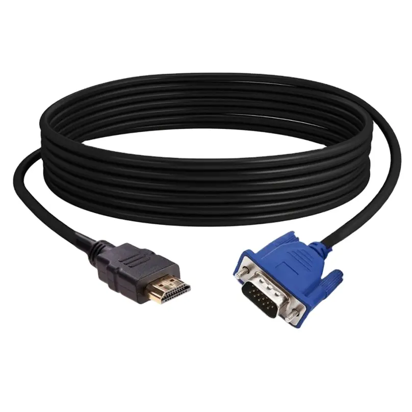 สาย HDMI เป็น VGA 1080P 1.8 m สาย HDMI ตัวผู้ไปยัง VGA 15 PIN ตัวผู้1.8เมตร HD ตัวเชื่อมต่อชุบทองสำหรับพีซีแท็บเล็ตแล็ปท็อปทีวี