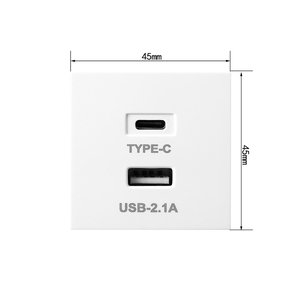 Factory Hot Black/white Wall <strong>Sockets</strong> Desktop Power <strong>Socket</strong> 5V/2.1A <strong>USB</strong> Charging Connector Type-C Charging <strong>Socket</strong> - Product Image 5