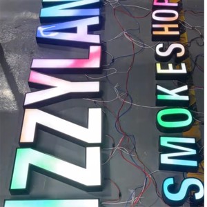 Wholesale Customizable RGB Programmable LED Logo 3D Letter Printer External Logo Electronic Signs Manufacturer - Product Image 4