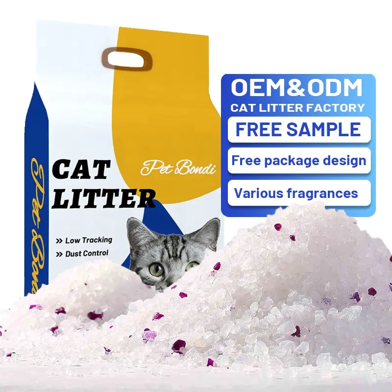 Lettiera per gatti in Silicone Ultra assorbente senza polvere bianco colore blu Arena Gel di silice lettiera per gatti sabbia