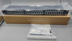 1U 19 "RJ45 6类STP 24端口配线架RJ45网络梯形插孔配线架安装，带电缆管理器 - Product Image 6