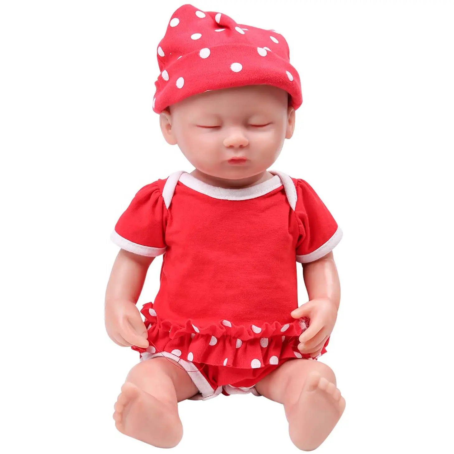 Boneca de bebê reborn, boneca de 15 polegadas de corpo inteiro de silicone boneca de natal adorável para crianças