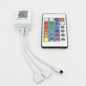 Luce LED telecomando 2 porte RGB scatola di controllo 24 tasti IR blu dente LED telecomando per RGB 5050 3528 luci di striscia LED