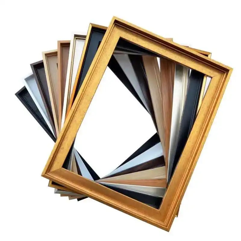 Großhandel Bilderrahmen Schwarz Poster Frame Display Bilder mit Matte oder ohne Matte Wamengallery Foto rahmen Kunststoff OEM Holz