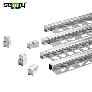 Bán buôn OEM nhà máy bán hàng trực tiếp vàng thép không gỉ gạch cạnh cắt gạch hồ sơ cho sàn chuyển tiếp dải - Product Image 1