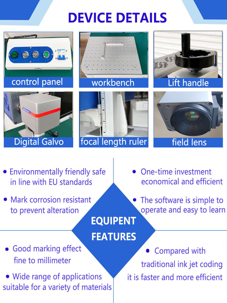 CO2 laser marking machine 40 W 60 W wood rubber plastic laser engraving coding