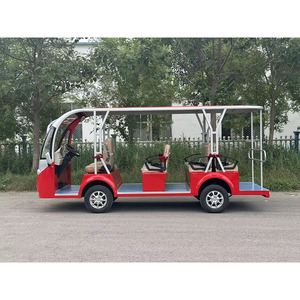 Light Green 11-14 Seats 4000W Electric Sightseeing Trolley Robust Quiet For Water Park & Scenic Spot Shuttle Service - Product Image 5