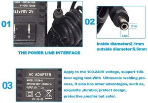 Eu 2Pin Wall Plug-In Transformer 2A <strong>Adapter</strong> Dc Switching <strong>Input</strong> 100-240V <strong>Output</strong> 12 Volt 2 Amp <strong>12V</strong> Power Supply Ac