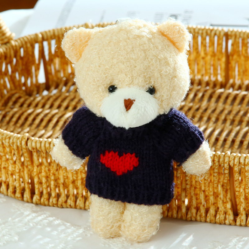 3 pulls ours en peluche en velours-13cm