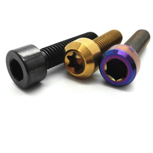 สกรูไทเทเนียมผลิต M2 M3 <span class=keywords><strong>M4</strong></span> M5 M6,สกรูหัวจม Gr2 Gr5ซ็อกเก็ต Hex สลักเกลียว Ti - Product Image 1