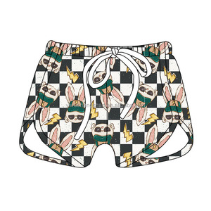 Custom New Fashion Western Style Cattle Pattern Kids Baby Shorts High <strong>Elastic</strong> Baby Boys Casual Shorts With <strong>Strings</strong>