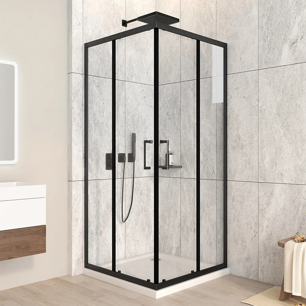 Neuankömmling Rahmenlose vorgefertigte modulare Schiebetür Duschraum Duschkabine für Badezimmer