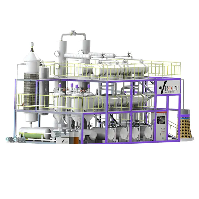 VBOLT-sistema de reciclaje de aceite de motor usado, máquina de destilación de aceite para base