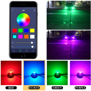 DC <strong>12V</strong> Car <strong>LED</strong> RGB APP Intelligent Control Fog Lights Bulbs H7 H4 8000LM 6500K IP67 <strong>80W</strong> Headlight - Product Image 6