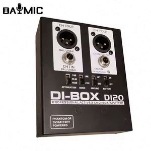 Factory OEM Professional Direct Box Active <strong>2</strong> Channel <strong>Splitter</strong> DI BOX with <strong>2</strong> XLR <strong>Outputs</strong> - Product Image 1