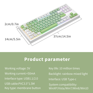 Factory 100% Full Size Teclado LED Backlit Ergonomic Gamer Membrane <strong>Keyboard</strong> Mechanical for <strong>Computer</strong> Wired <strong>Keyboard</strong> 108 <strong>Keys</strong> - Product Image 6