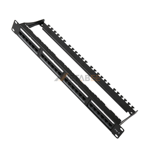 定制Utp网络配线板机架面板安装12 24 48端口Cate5e Cat6 5 1u梯形RJ11 RJ45 - Product Image 4