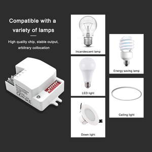 Gizli monte Mini AC220V 360 derece LED mikrodalga Radar hareket sensörlü ışık anahtarı otomatik ayarlanabilir endüktif işık anahtarı - Product Image 4