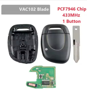 スマートリモートキーシェルID46 PCF7946チップ付き433MHZ VAC102ブレードルノークリオマスター用トゥインゴカングーシーニックラグーナエスペース - Product Image 2