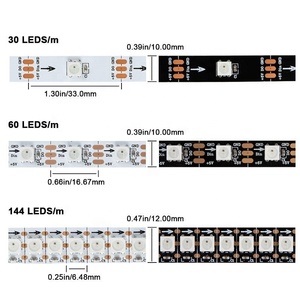 DC5V WS2812B WS2812 WS 2812b 5V 60led/m 144 piksel RGB adresli WS2812b <span class=keywords><strong>LED</strong></span> şerit - Product Image 2
