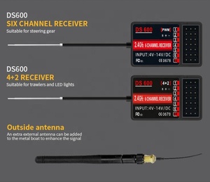 HOTRC DS-600 6CH 2.4GHz Radio trasmettitore telecomando con DS 600 PWM ricevitore a 6 canali per RC Boat - Product Image 6