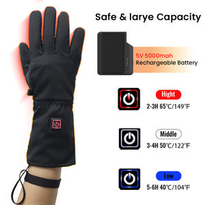 Ince ısıtmalı eldiven şarj edilebilir Ultra ince dokunmatik ekran uzun ömürlü sıcak iç kayak pil kadın astar elektrikli ısıtma eldiven - Product Image 2
