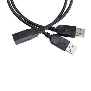 USB 2.0A1メスから2デュアルUSBオスデータハブ電源アダプターケーブルYスプリッター延長コード充電ワイヤー - Product Image 1