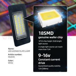 Beyaz LED plaka aydınlatma ışığı VW GOLF varyant JETTA Mk6 PASSAT varyant B6 B7 Sharan Tiguan Touareg Touran taşıyıcı T6 - Product Image 2