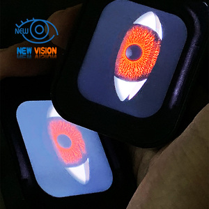 Motosiklet dekoratif ışıklar 3D dinamik şeytan göz LED ışık adaptör kitleri montaj OED ekran yanıp sönen ışık araba aksesuarı - Product Image 4