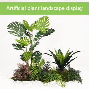室内用人工緑の木の景観大きな木のデザイン装飾木の窓緑の植物の景観 - Product Image 1