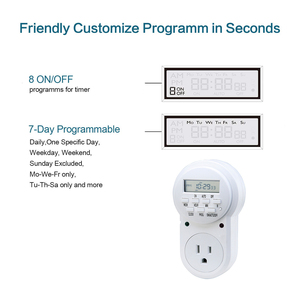 LCD <strong>Weekly</strong> Programmable Plug in <strong>Timer</strong> Switch Socket/US Digital Power <strong>Timer</strong> Socket - Product Image 4