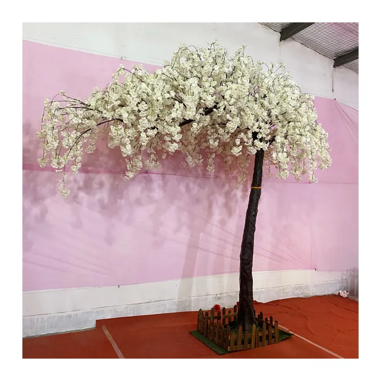 Düğün ucuz yapay kiraz çiçeği ağacı yapay Sakura ağacı dekorasyon için kiraz çiçeği ağacı