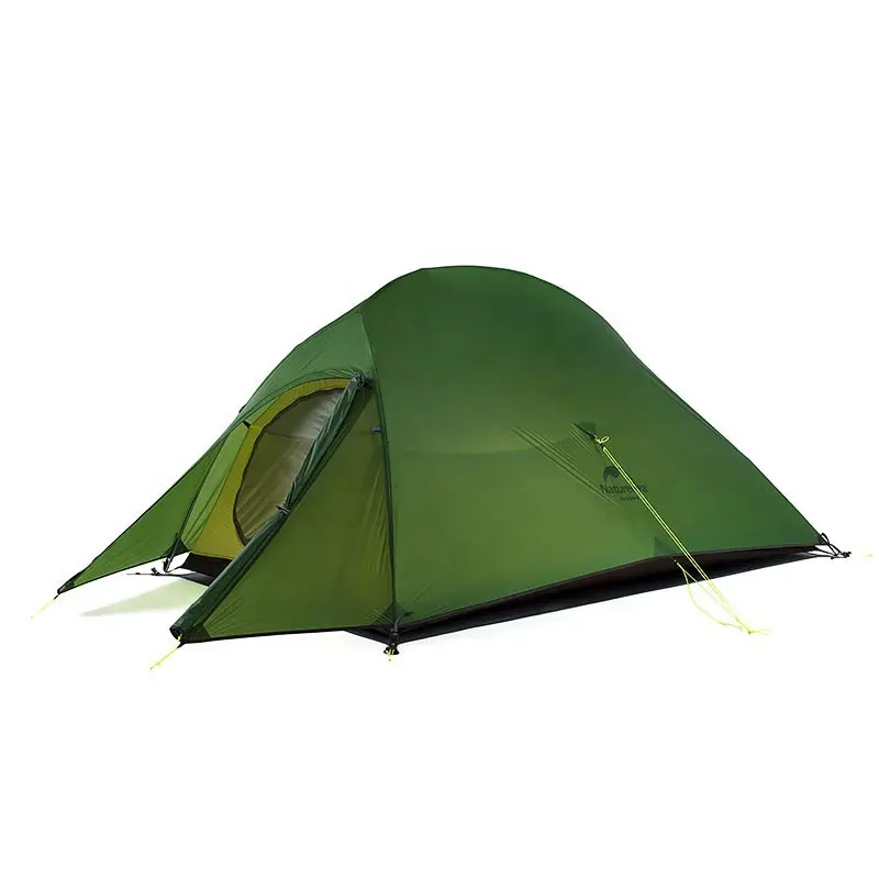 Naturehike barraca de acampamento para caminhada, equipamento de camping com 2 atualizadas, nylon 20d, ultraleve, 2 homens