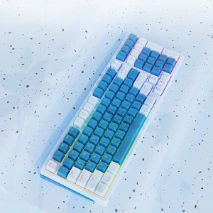 FD FG98 Personalización Inalámbrico BT 2,4G Teclado mecánico Teclado RGB intercambiable en caliente Estructura de junta con cable Teclas PBT - Product Image 6