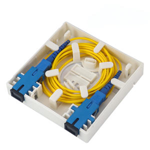 FTTH壁挂式光终端2核SFR 1FO 2FO PTO 2端口玫瑰花结光连接盒，用于POE 4G 3G GSM SDK GPRS