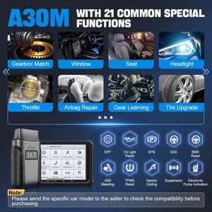 XTOOL A30M เครื่องสแกนเนอร์วินิจฉัยระบบยานยนต์ทั้งหมดพร้อมฟังก์ชั่นพิเศษ 21 ชนิด รองรับ BT/Wifi เครื่องอ่านรหัสทดสอบที่ใช้งานอยู่ - Product Image 6