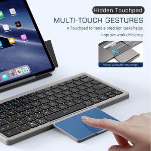 Ultraslim mini teclado touchpad mini clavier <span class=keywords><strong>bluetooth</strong></span> Scissor tipo c teclado com pu case para telefone e tablet