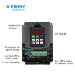 Inversor de 2.2KW 220V/380V VFD, Unidad de frecuencia variable, inversor HuanYang, entrada de 1HP o 3HP, salida de 3HP