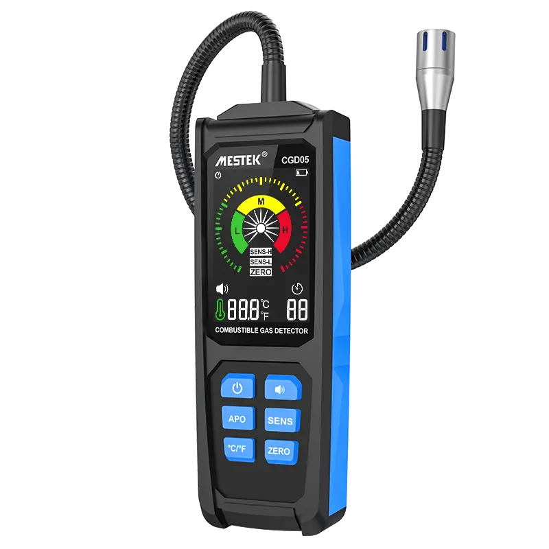 Analisador de gás Novo produto Detector de vazamento de gás com sonda de metal flexível CGD05 Detector de gás combustível portátil