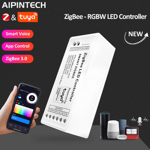 Tuya Zigbee RGBW controlador 15A 5-24V vida inteligente Gateway Hub 12V 180W Alexa Voice Control remoto 4CH RGBW LED controlador de tira - Product Image 2