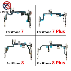 IPhone 6s için güç Flex Metal 7G 8G 8 artı Metal parçaları ile dilsiz ve ses düğmesi anahtarı tuşları 1-Year garanti - Product Image 2
