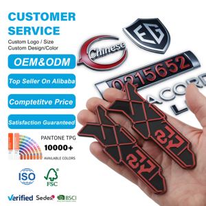 Calcomanía trasera lateral para guardabarros de carrocería de coche personalizada, pegatinas 3D para coche, logotipo de letras cromadas, insignias de coche electrochapadas, emblema para coche - Product Image 2